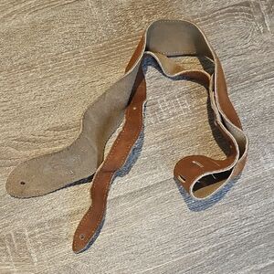 Vintage Levi’s Suede Guitar Strap – Adjustable – Brown Leather